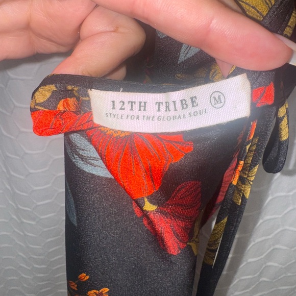 12th Tribe Black Floral Maxi Dress - Picture 4 of 5